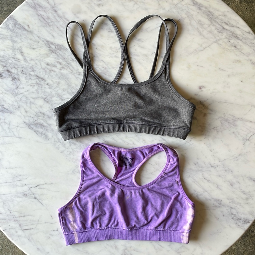 Lot of 2 Girls Sports Bras Size Large: Yellowberry & Circo
